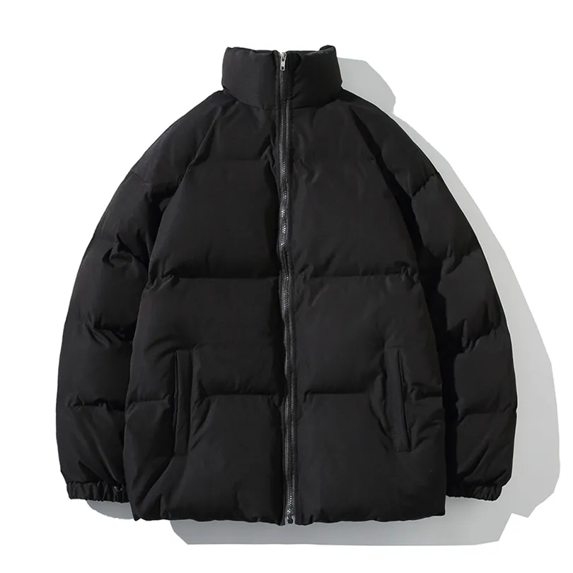 Mulheres para baixo parkas streetwear oversize gola quente mulheres jaqueta de inverno cor sólida parka moda casual casacos de inverno para mulher 220829