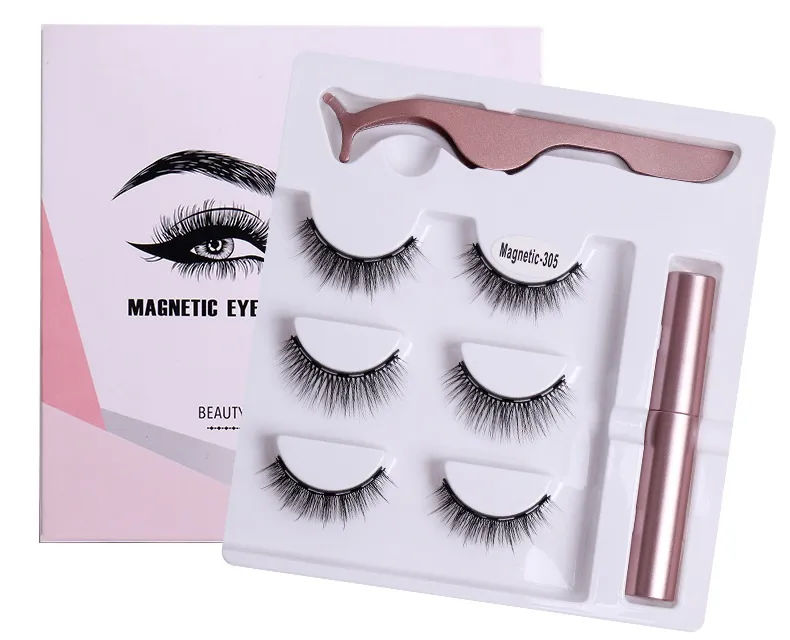 Faux Cils Magnétiques Réutilisables 5 Aimants - 3D Effet Volume - Neufs Maquillage