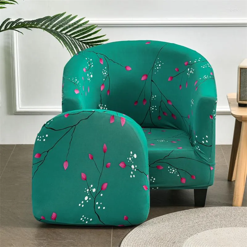 كرسي الأغطية الأزهار الأخضر تغطية نادي مرنة الانقسام على طراز Armcshair Slipcover غرفة المعيشة امتداد أريكة الأريكة