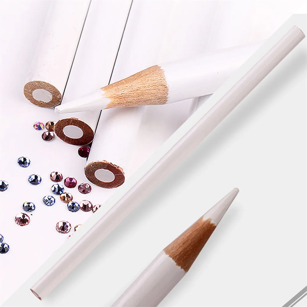 wax Nail Art Dotting Tools 17.5cm long WOOD handle Rhinestones Gem Picking Crystal Wax Pencil Pen Picker Decoration