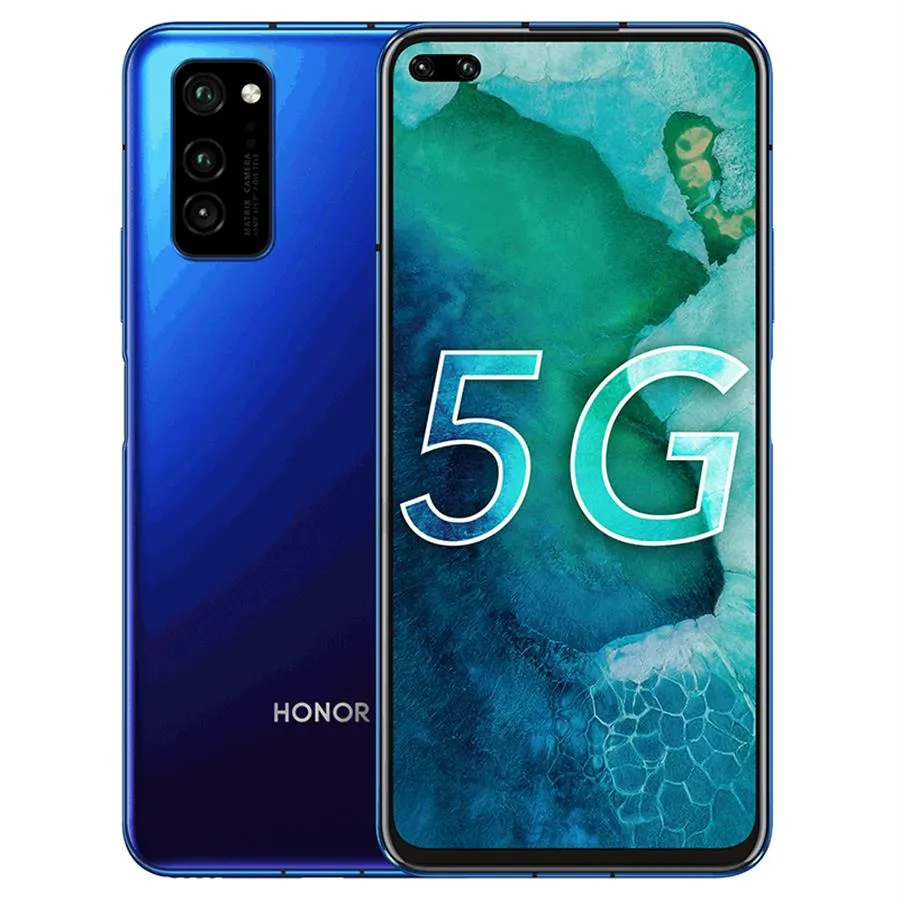Оригинал Huawei Honor V30 5G Мобильный телефон 8 ГБ ОЗУ 128GB ROM KIRIN 990 OCTA CORE ANDROID 6 57 Полный экран 40 0MP AI NFC ID отпечатка пальца 237M