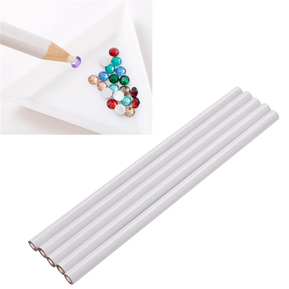 Lange nail art stip Tools Wood Rhinestones Gem Picking Crystal Wax Pencil Pen Picker Rhinestones Decoratie 17,5 cm DIY Design NAB062