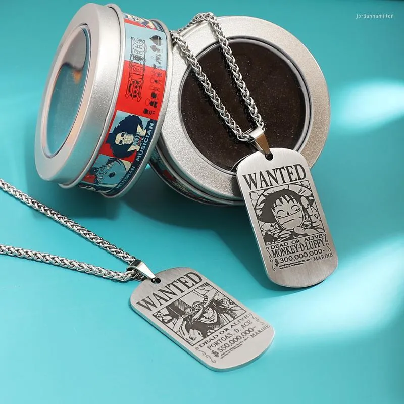 Pendant Necklaces One Piece Women Necklace Japanese Anime Accessories Cosplay Luffy Zoro Sanji Manga Titanium Jewelry Men Neck Chain Gift