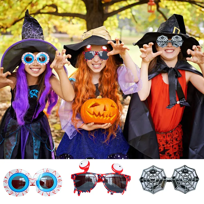  KINBOM Gafas redondas negras de plástico, 1 par de gafas de  disfraz para niños con 1 par de aretes, regalos de fiesta de disfraces para  niños, accesorios de disfraces para cosplay