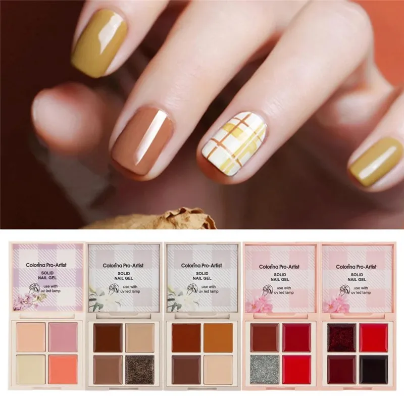 Japanese Style Removable Nail Gel Polish Set 4 Cream Colors
