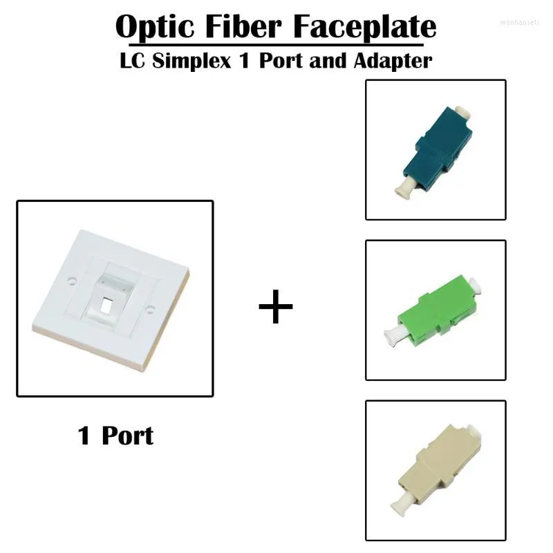 Fiber Optic Equipment 10 Pieces 1 Port LC Faceplate With Adapter Simplex FTTH FTTD Network UPC/APC Ethernet SM Single Mode MM Multi