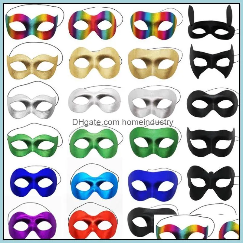 Maschere per feste Maschera per mascherata Uomo Halloween Hero Eyemask Festa veneziana Mardi Gras Phantom Opera Ball Puntelli Colorf Stili Mti Drop Deli Dhj0B