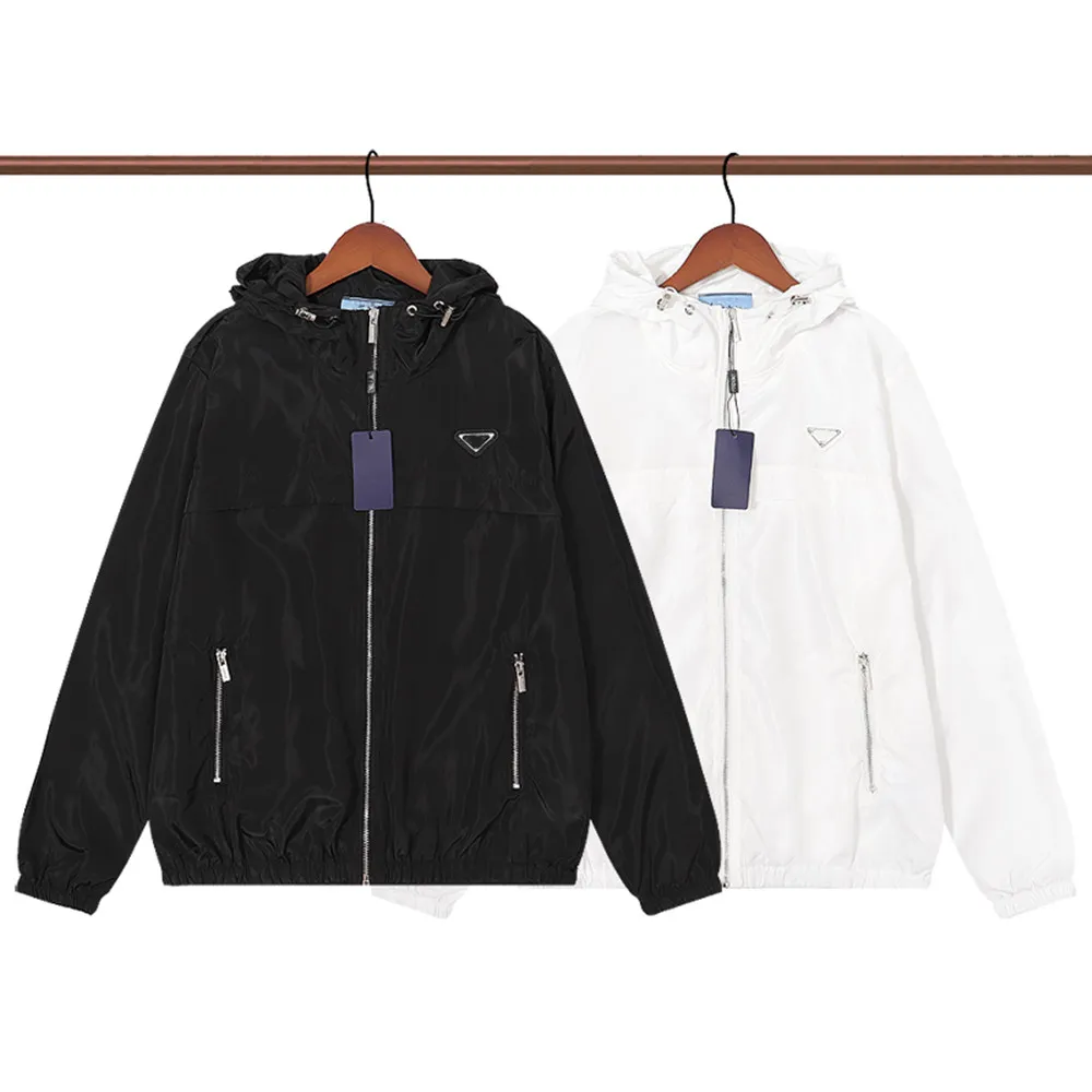 Mens Jacket Windbreaker 패션 얇은 재킷 코트 편지 반전 삼각형 남성 여성 방수 코트 봄 가을 의류 재킷 외부웨어 남자 옷