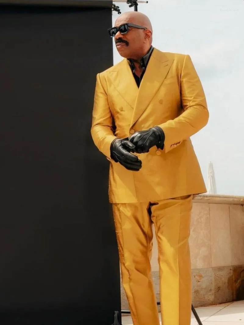 Glorious Mustard Color Men's Single Breasted Designer Suit - VJV Now - India