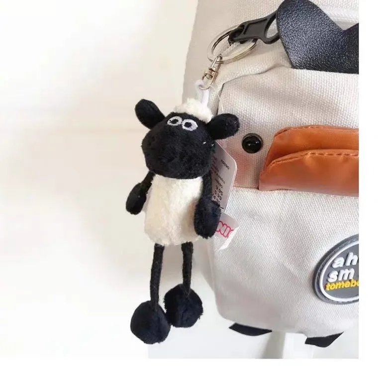 Plush Doll Key Chain Cartoon Funny Sean Lamb Doll Bag Bendant