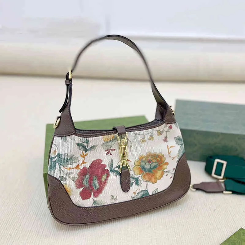 Torby na ramię designerka torebka torebka Kobiet moda TOTE Vintage Flower Print Crossbody Messenger Ladie