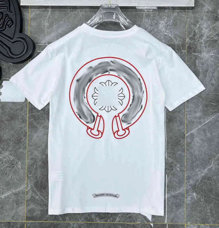 Erkek Tişörtler Lüks Klasik Erkek Tişörtler CH Marka Moda Erkekler Sanskrit Mektup T-Shirt At Nallar Çapraz Tasarımcı Tshirts Man hip hop kazak yaz gevşek IUJ0