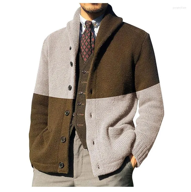Color block patchwork sales standard slim casual sweater