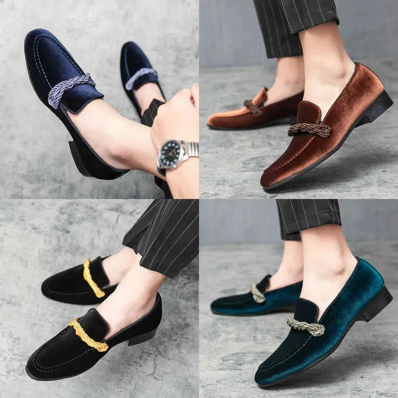 Dres Shoe New Men Clothing Shoe Wedding Fashion Office High Quality Velvet Comfy Formal Brand Flat 220723