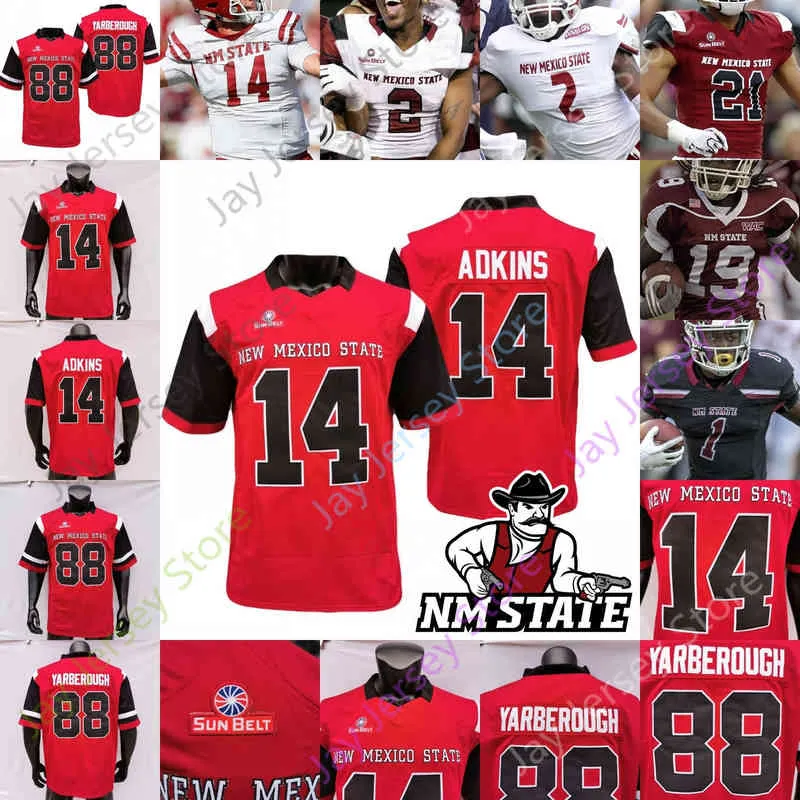 Vêtements de football universitaire américain Football universitaire Vêtements américains Maillot de football de l'État du Nouveau-Mexique NCAA College Jonah Johnson Juwaun Price O'Maury Samuels Dominic Gic