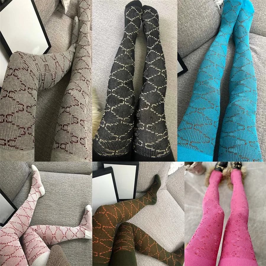 Kadın tasarımcı taytlar tam harfler baskı taytlar kış kalın sıcak bayan çoraplar külotlu çorap doğum günü hediyeleri