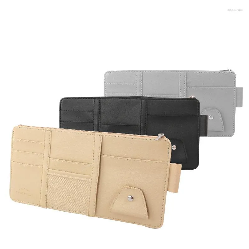 Organizador de carros Yolu Sunshade Storage Bag Sun Visor Celip Leating arrumando arrumação da caixa de caneta Bilhete de Óculos de sol