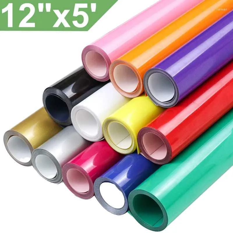 Adesivos de janela 1 rolo 12 "x5 '/30cmx150cm transferência de calor ferro em peças de vestuário de bricolage