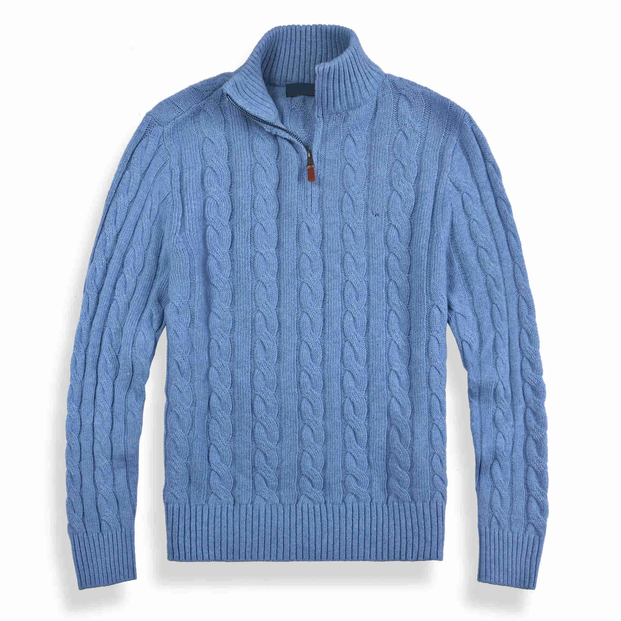 Suéter para hombre con cuello oblicuo, sudadera informal con cremallera de animales, jerséis largos, suéteres de invierno para jóvenes