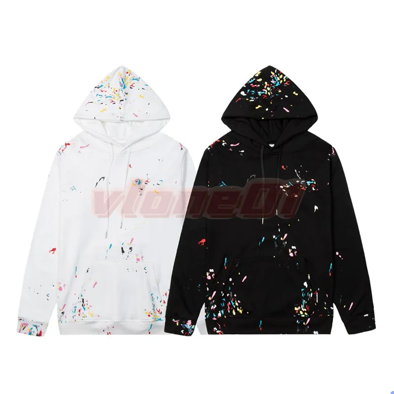 New Designer Hooded Hoodies Mens Fashion Colored Fireworks Printing Sweatshirts Couples Casual Loose Sweater Asian Size M-2XL