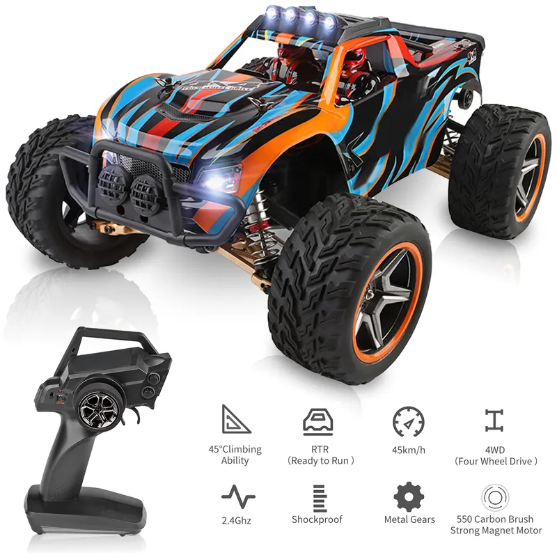 CARRO RC ELÉTRICO 1 10 OFF ROAD WLTOYS XKS 104009 Caminhão de controle remoto de escalada 4WD RTR 2 4GHz 45 km h de alta velocidade conquista Vários terrenos 220829