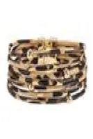Tennis 2021 Bracelet For Women Or Men With Alloy Leopard Magnet Buckle Leat