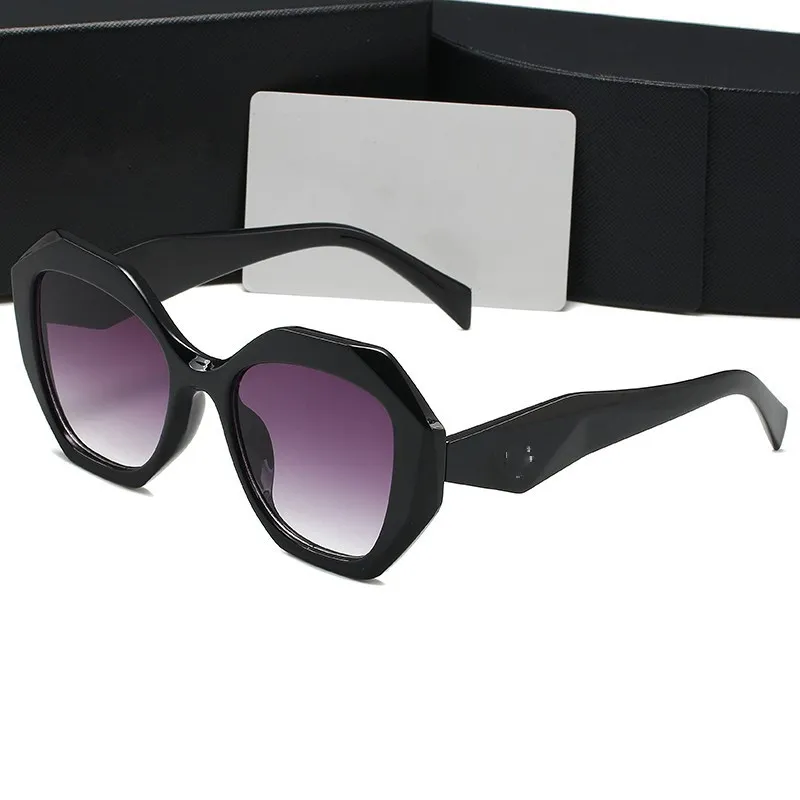 Designer Top Luxury Solglasögon Herrkvinnans nya mode framåt stora ram polygonala solglasögon
