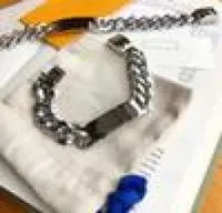 2021 ID Identification Titanium steel bracelets for Women and Men Silver b