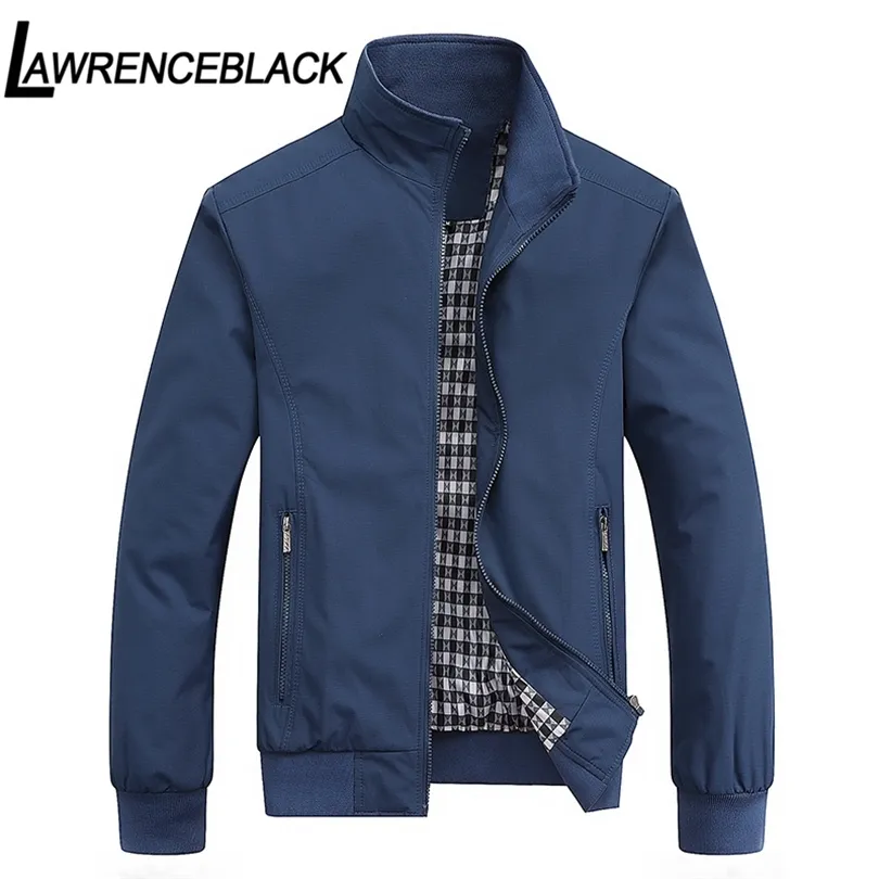 Chaquetas para hombre LAWRENCEBLACK Chaquetas llegadas para hombre Chaqueta informal de primavera y otoño para hombre Abrigo con cuello alto de color sólido Chaqueta de negocios para hombre 220829