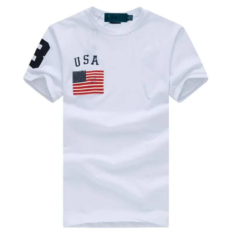 Wholesale 2131 Summer New Polos Shirts European and American Men's Short Sleeves Casual Colorblock Cotton Large Size Embroidered Fashion T-Shirts S-2XL