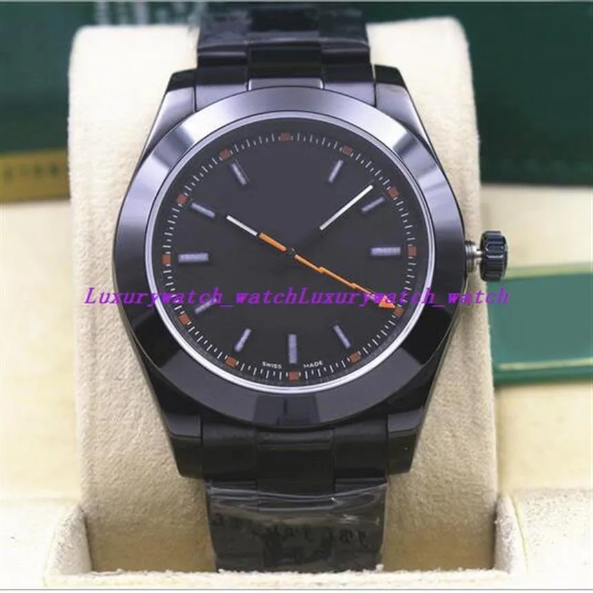 رجال wristwatch الفضة الفولاذ المقاوم للصدأ الأسود 40 مم 116400 الساعات الميكانيكية التلقائية الرجال الساعات luminous watch224u