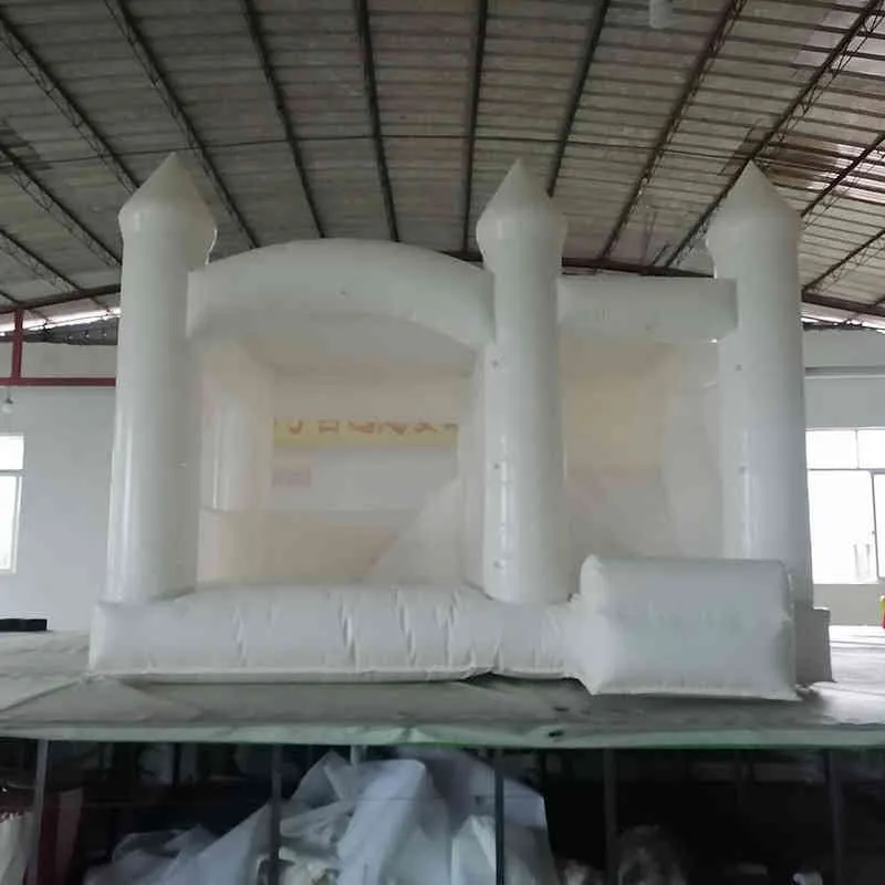 Advertising Inflatables High quality Inflatable Bounce Houses Wedding Bouncy Castle With Slide Combo All white Bouncer jumping bed For Sale Free ship to door