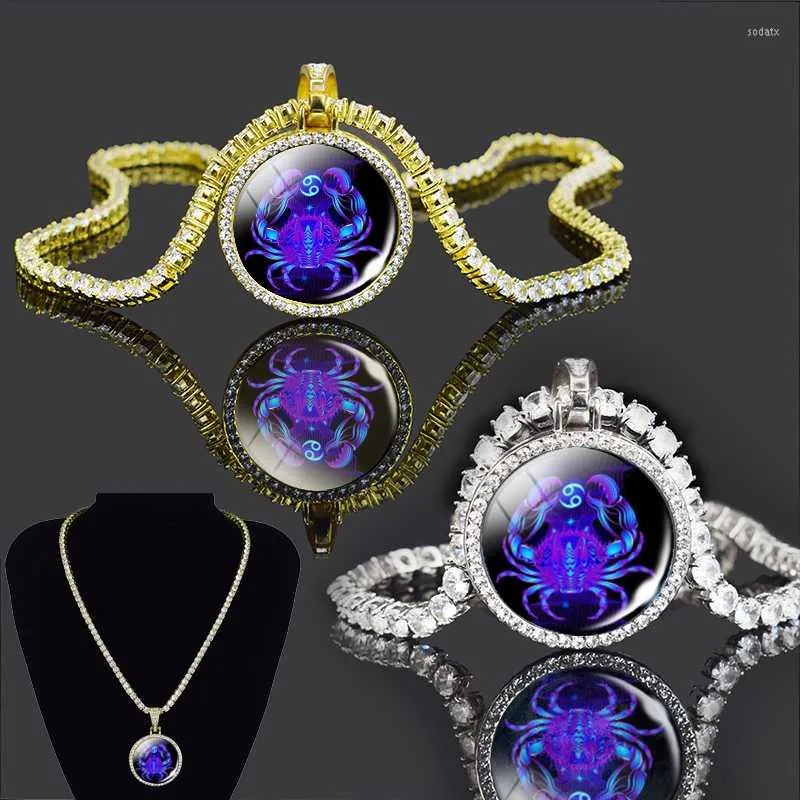 Ketens charme kristal choker ketting voor vrouwen sieraden 12 constellatie kraag para mujer sterrenbeelden bijoux femme kraag groothandel