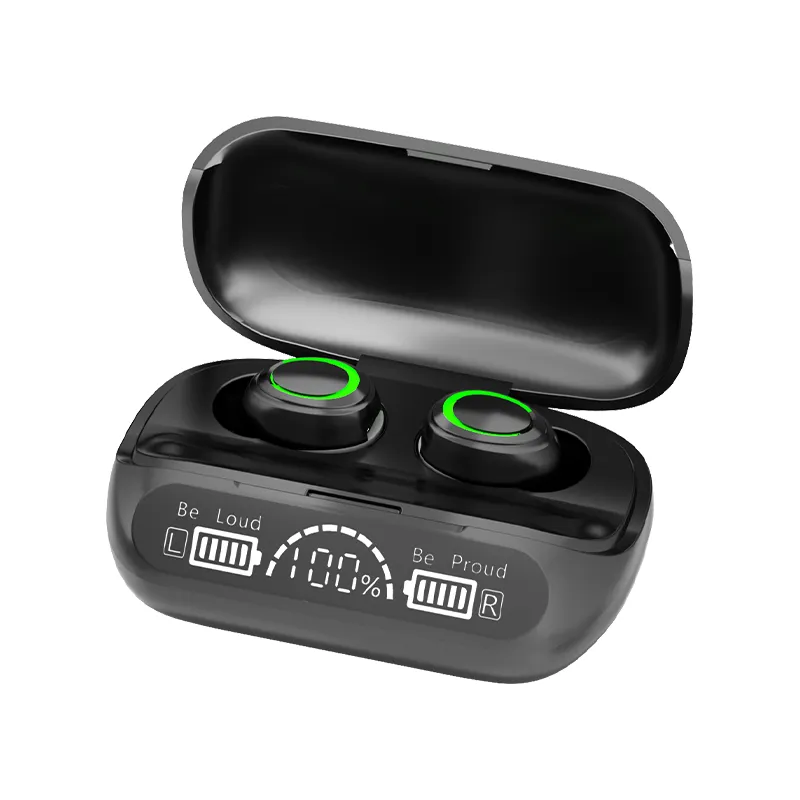 TWS YK61 Auricolari Bluetooth 5.1 2000mAh Scatola di ricarica Cuffie wireless Sport Auricolari impermeabili Cuffie all'ingrosso