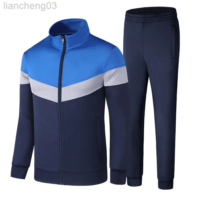رجال المسارات للرجال مجموعات ملابس رياضية الربيع الخريف الذكور مسارات غير رسمية 2 قطعة من النوع الثقيل lsweatshirt مجموعة الرجال العلامة التجارية الآسيوية الحجم M-5XL L220830