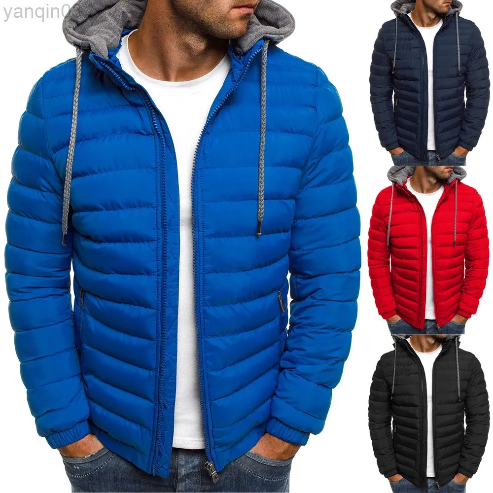 Vestes pour hommes de haute qualité hiver à capuche casual fermeture éclair Parka vêtements chauds streetwear pour L220830