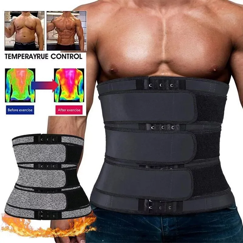 Hommes Body Shapers Hommes Taille Entraîneur Minceur Ceinture Modélisation Sangle Gaine Fitness Perte De Poids Contrôle Du Ventre GYM Workout Tondeuse Corset 220830