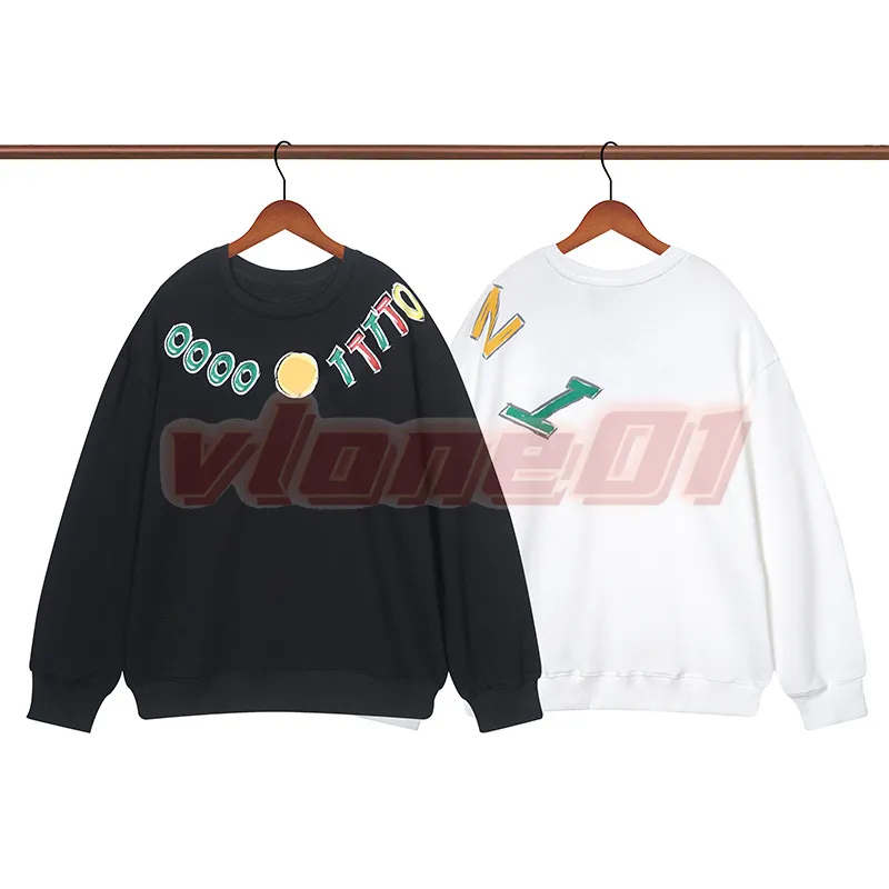 Fashion Luxury Mens Sweatshirts Designer Women Round Neck Hoodies Man Color Letter Print Sweater Asian Size M-2XL