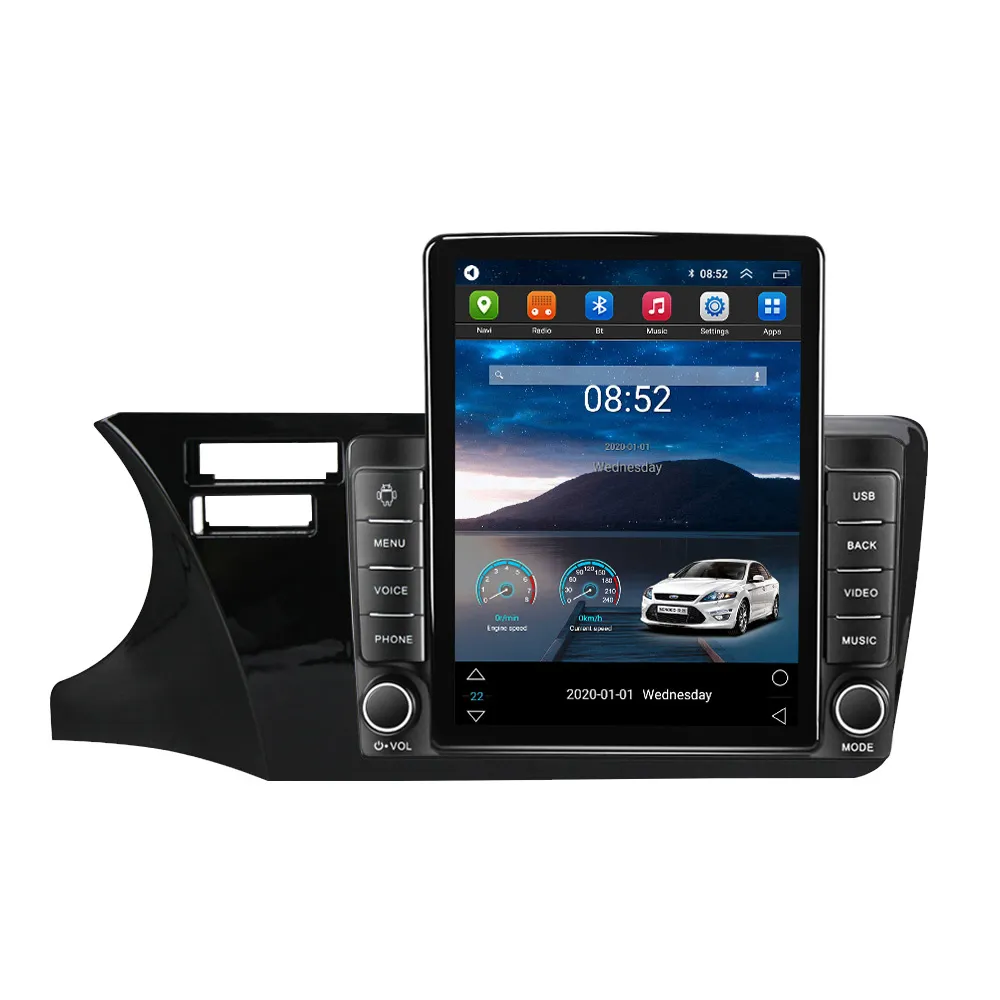 HD Touchscreen Araba Video Radyosu 9 inç Android GPS Navigasyonu 2014-2017 Honda City LHD ile Bluetooth Aux Müzik Desteği Carplay ile