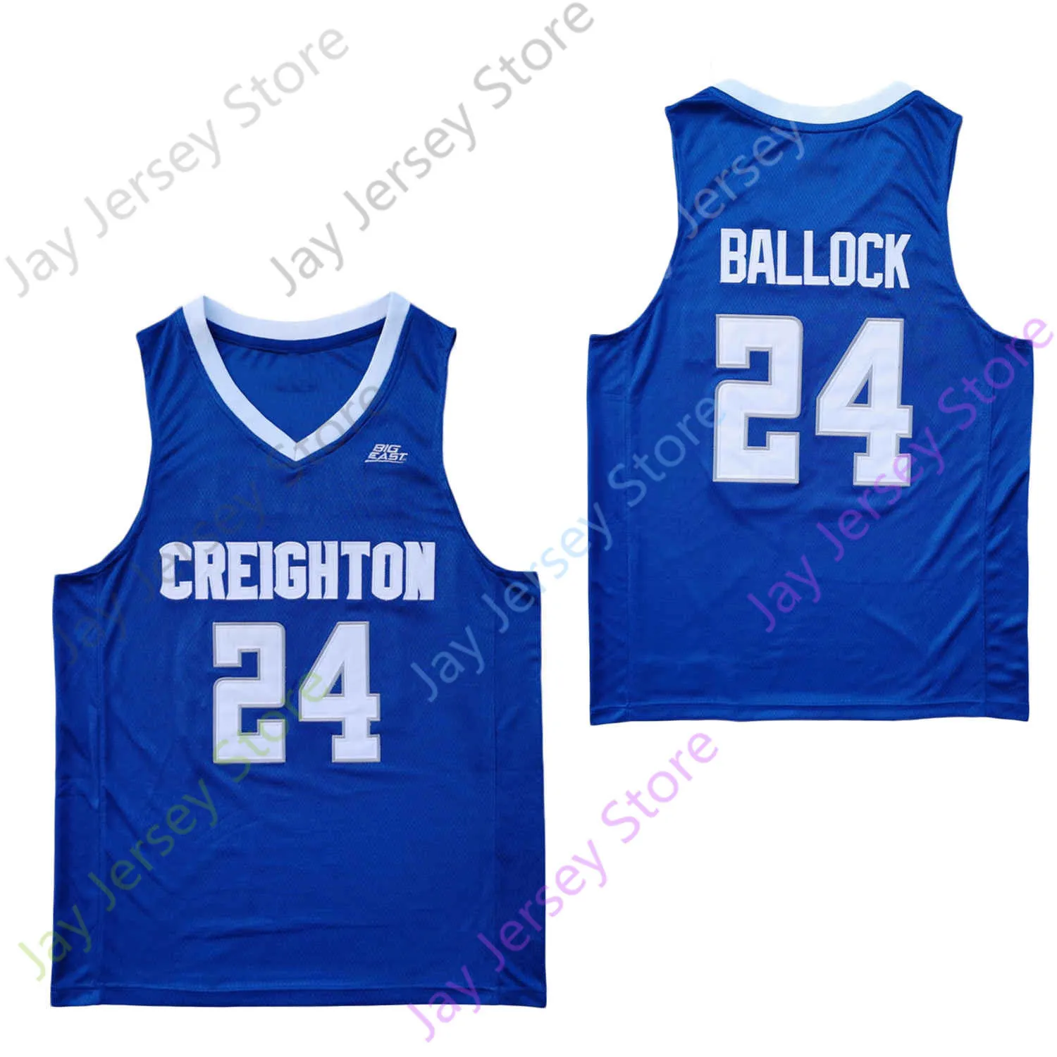 2020 New NCAA Creighton Bluejays College Mitch Ballock Basketball Jersey 사이즈 남성 청소년 성인 All Stitched