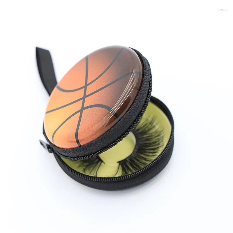 False Eyelashes 20 Pcs Wholesale Empty Eyelash Case 25mm Lash Packaging Box Boxes Faux Mink Lashes Football Basketball