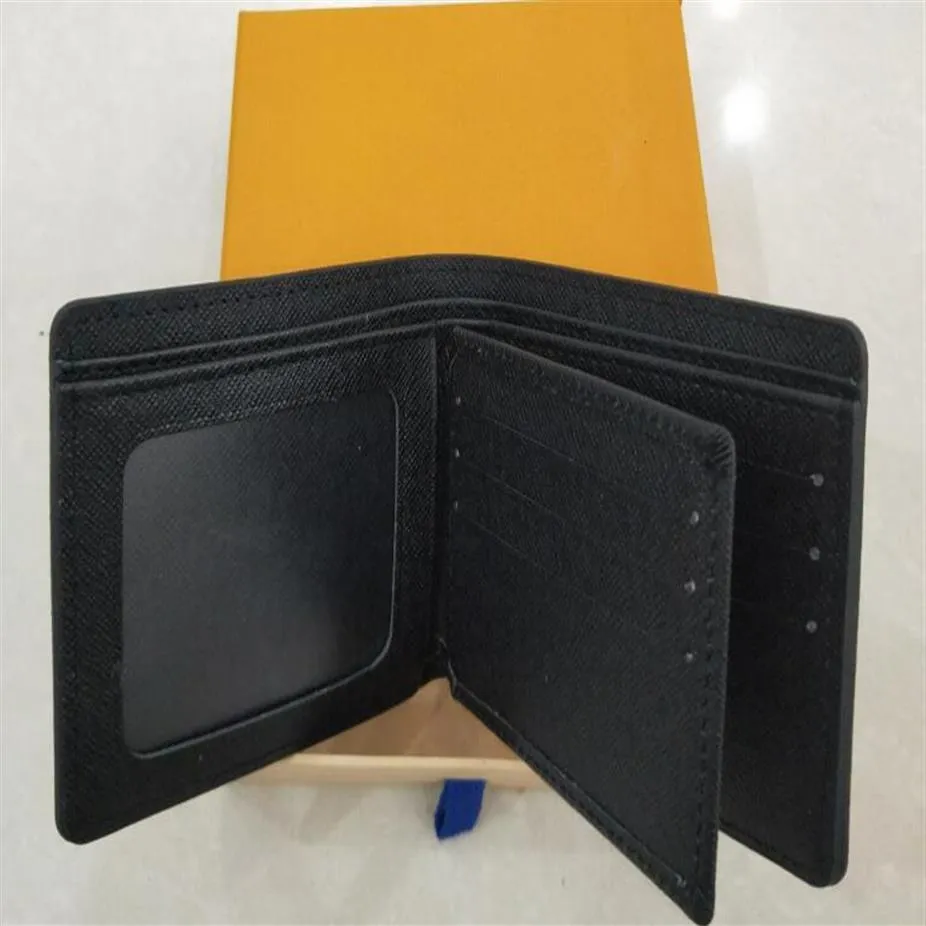 Дизайнерский кошелек высококачественного дизайнерского кошелька с подарочной коробкой роскошные короткие кошельки держатели карт, знаменитые для мужчин женские сумки сцепления 022730