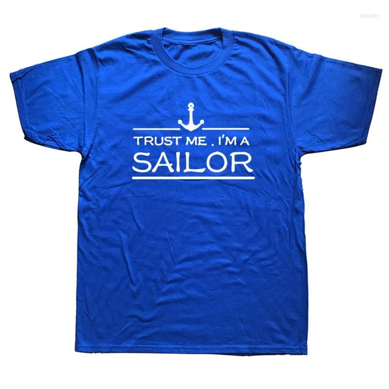T-shirts pour hommes Style d'￩t￩ Croyez-moi je suis un marin homme ￠ manches courtes coton dr￴le de foyer