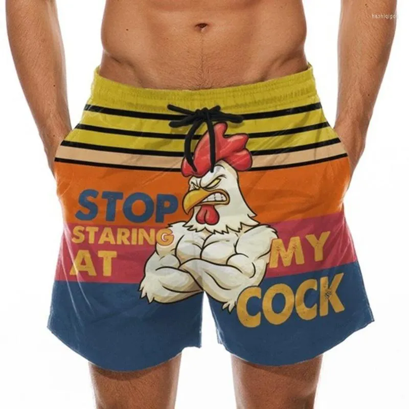 Heren shorts Stopt met staren naar mijn pik grappige zomer mannen badmode snel drogende broek strand strandcasual 3d geprinte heren zwembroek