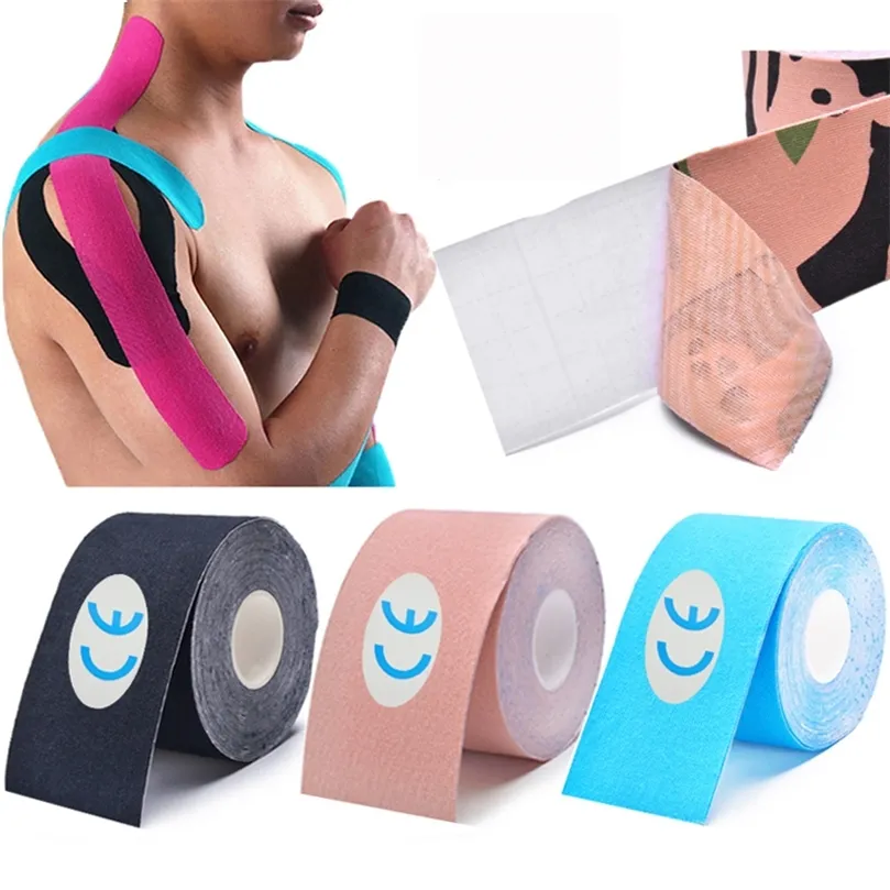 Handledsstöd Athletic Kinesiology Tape Sport Recovery Bandage Cotton Waterproof Running Knee Fitness Tennis Football Muscle Sticker Protector 220830