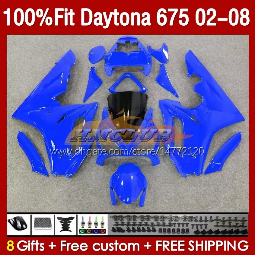 Fairings Injection Fairings for Daytona-675 02-08 Daytona 675 R 675r 02 03 04 05 06 07 08 Podywork 148no.56 Daytona675 2002 2003 2005 2005 2007 2007 2007 OEM Body Kit Stock Blue Blue