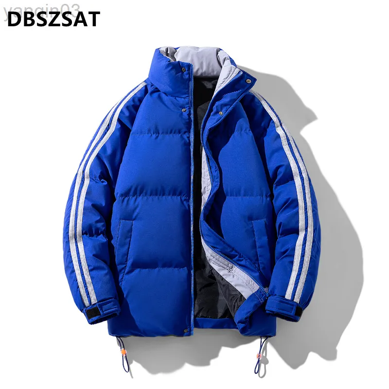 Kurtki męskie 2023 Kolorowa bańka zimowa streetwear Hip Hop Parka Korean Yellow Black Clothing Bufor L220830