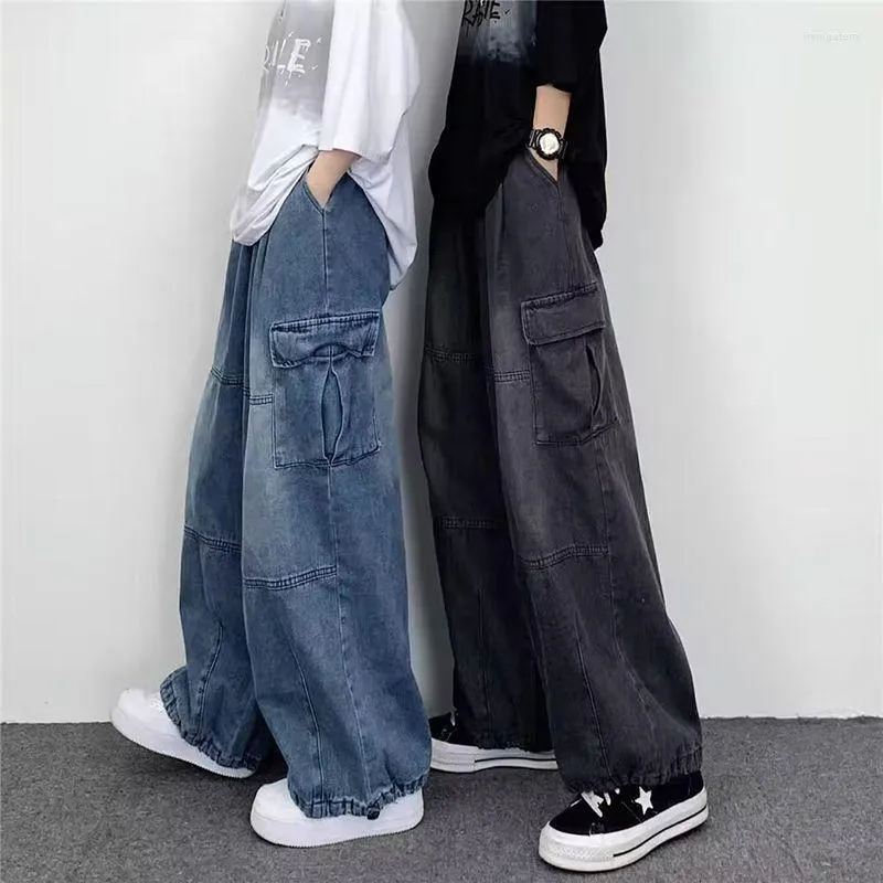 Jeans da uomo 2022 Autunno Luce Moda di lusso Pantaloni dritti in stile europeo e americano Abbigliamento da boutique casual sciolto Uomo