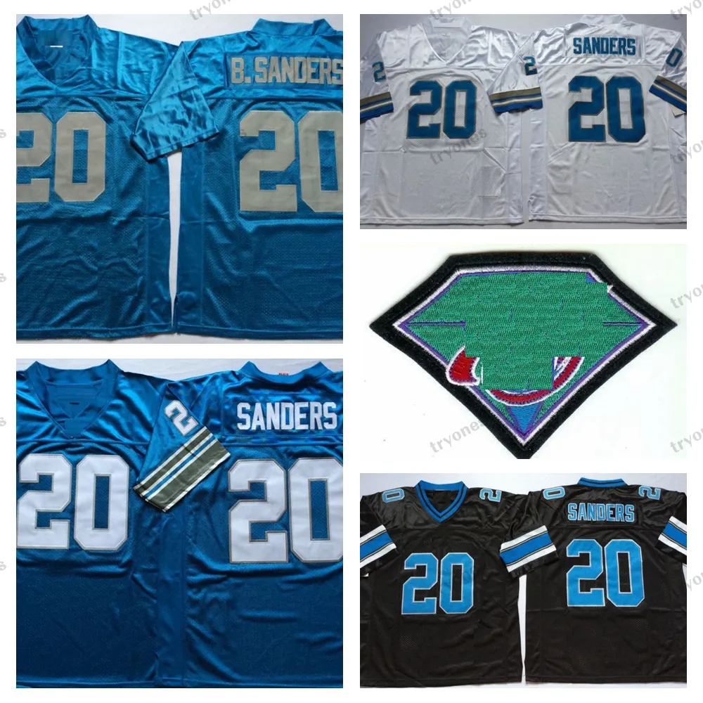 Vintage Mens 20 Deion Sanders Football Jerseys 75th Stitched Shirts