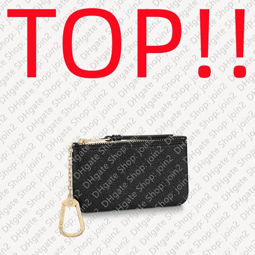 Top m80879 bolsa de chave mini carteira titular do cartão de crédito com zíper bolsa de moeda charme feminino269m